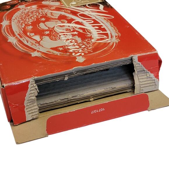 VTG 90s Mikasa Holiday Classics Oval Sweet Dish 9" Glass Angel Christmas Party - Picture 7 of 7